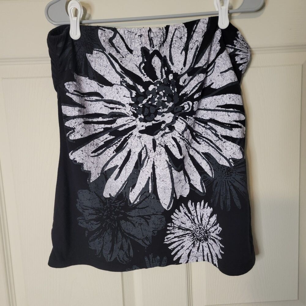 Sunflower Strappless Top In Size Large Monochromatic Print